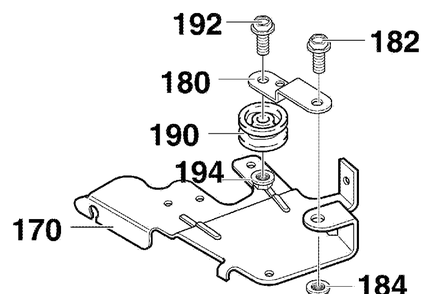 Part Location Diagram of MU671054 Briggs and Stratton Pulley, Idler